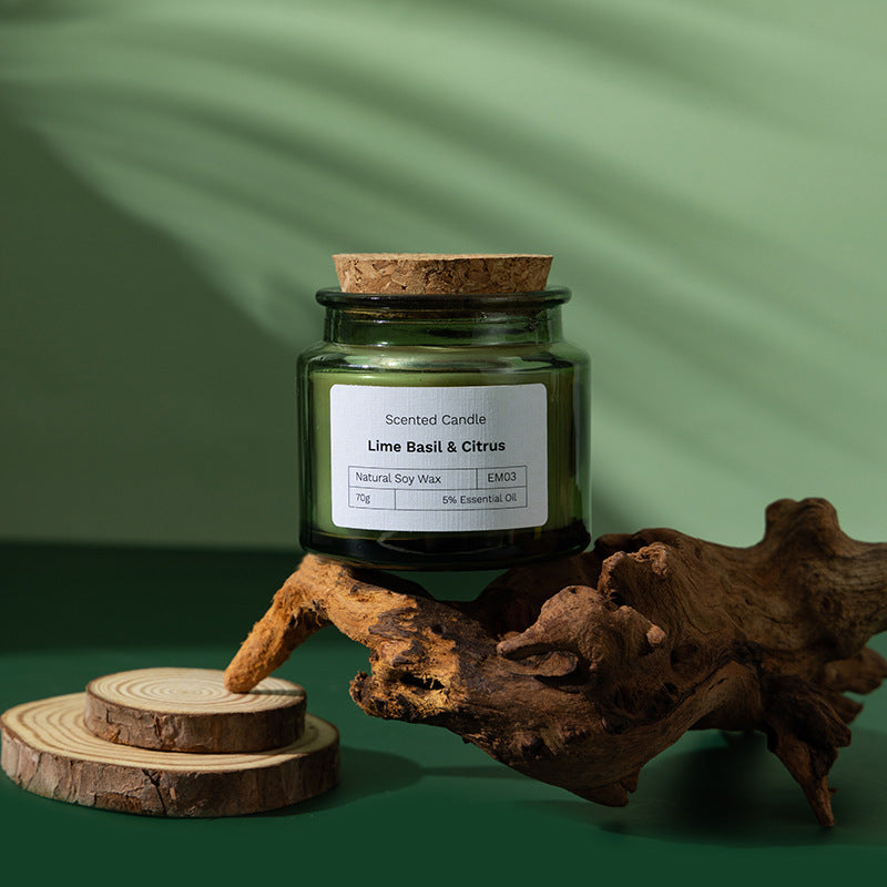 Wood Stoppered Wax Scented Candle