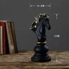 Chess King & Queen Knight Statue Sculpture