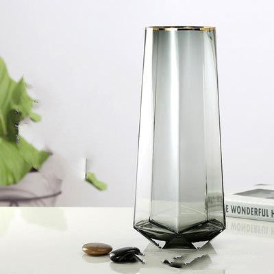 Light Luxury Gold Vase Rose