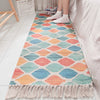 Fringed cotton striped rug